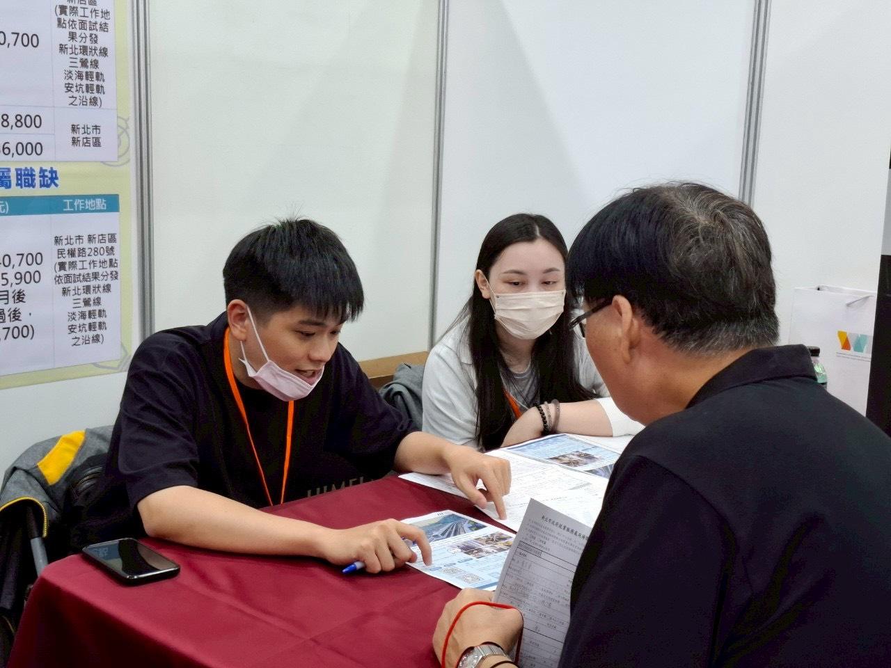 民眾與廠商面試