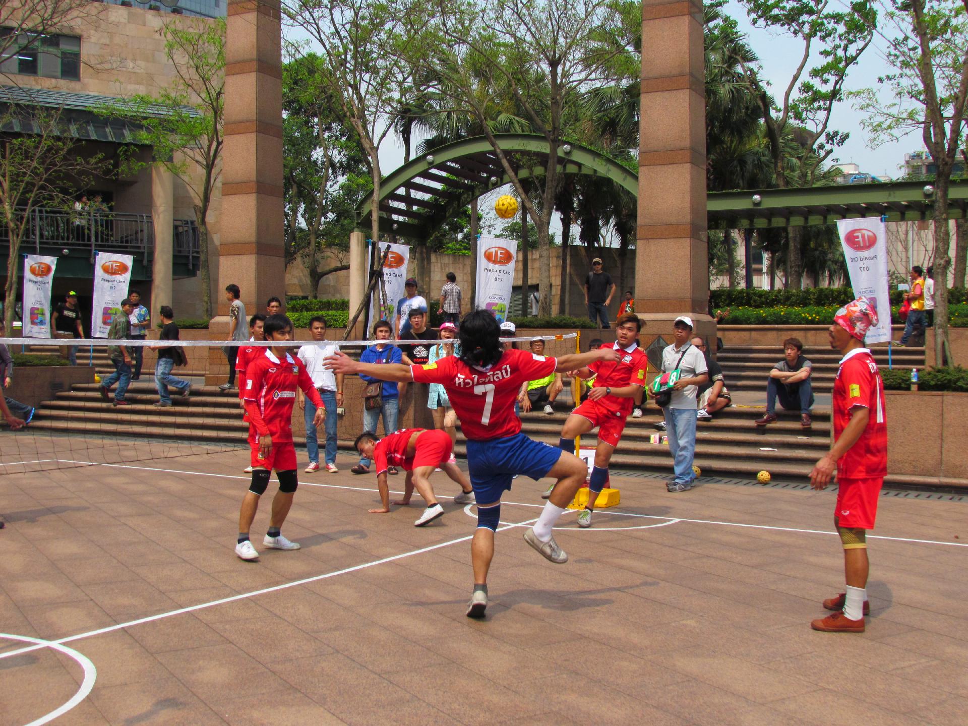 泰國藤球比賽。